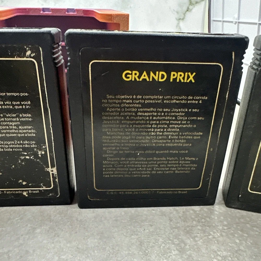 4x Dactar Atari 2600 Brazil South America Carts Commando Grand Prix Tennis NTSC